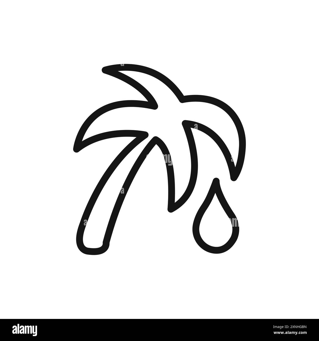 Icona senza olio Palm segno grafico vettoriale lineare o set di simboli per l'interfaccia utente dell'app Web Illustrazione Vettoriale
