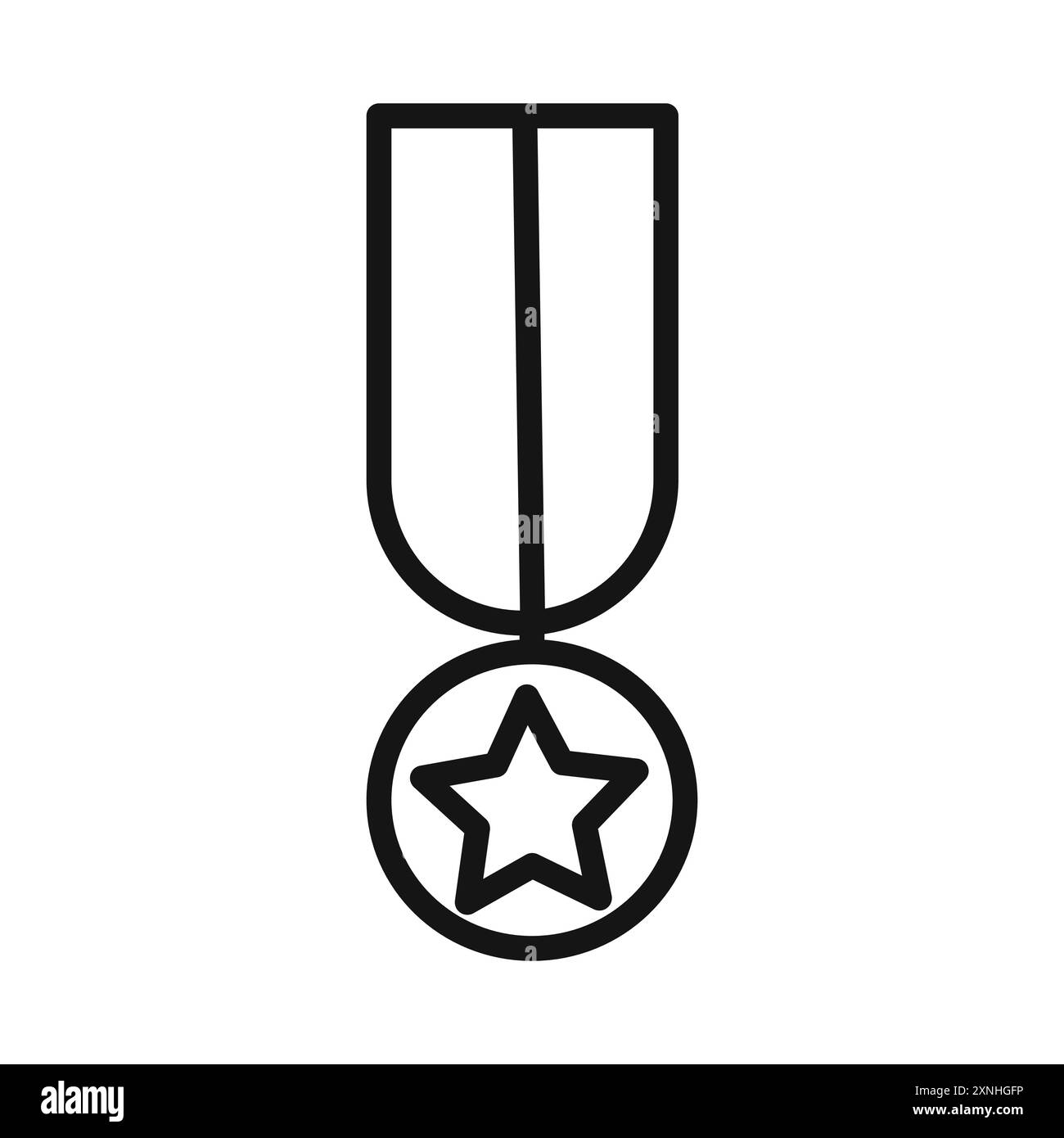 Icona della classifica militare segno grafico vettoriale lineare o set di simboli per l'interfaccia utente dell'app Web Illustrazione Vettoriale