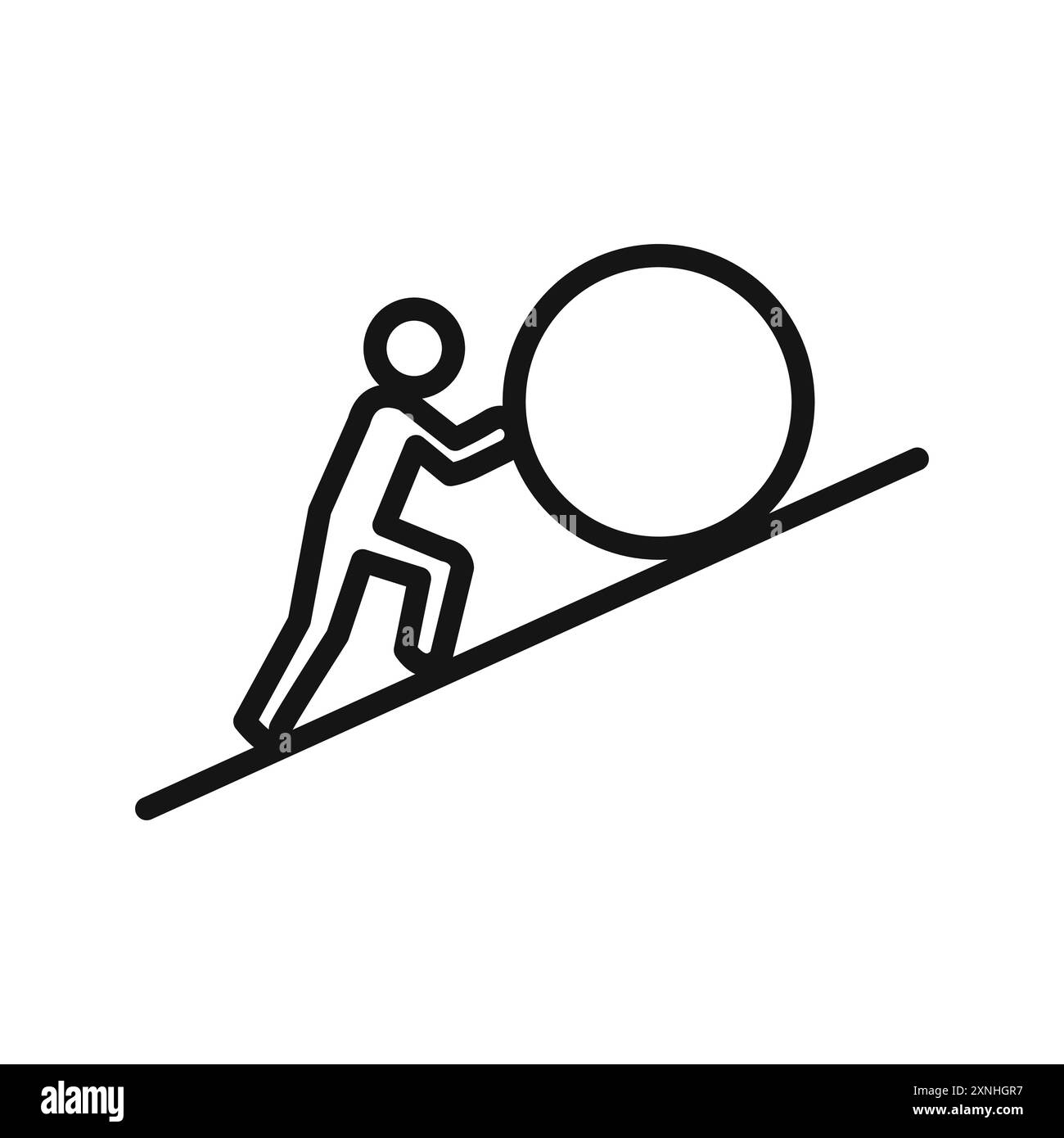 Icona in salita segno grafico vettoriale lineare o set di simboli per l'interfaccia utente dell'app Web Illustrazione Vettoriale