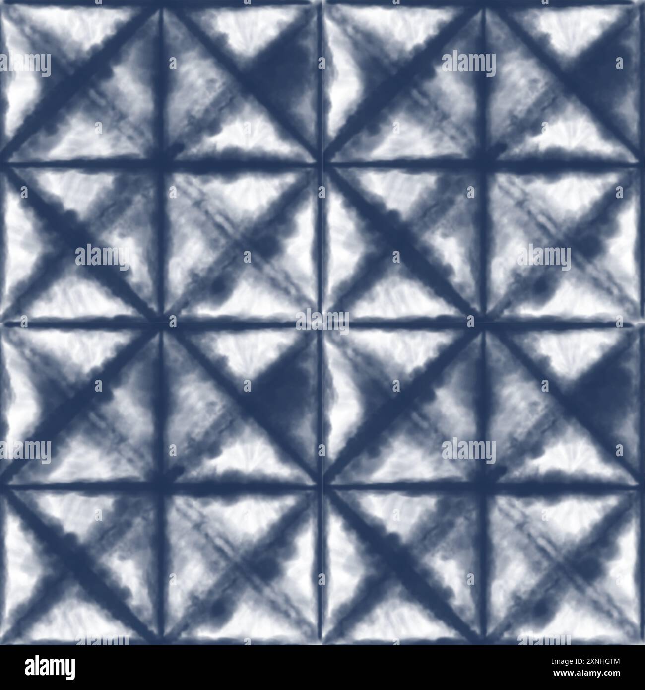 Effetto tie-dye astratto Indigo Blue motivo senza cuciture. Progettato per tessuti, tessuti, indumenti, stampe di tessuti, carte da parati, carta da imballaggio, cuscino imbottito Foto Stock