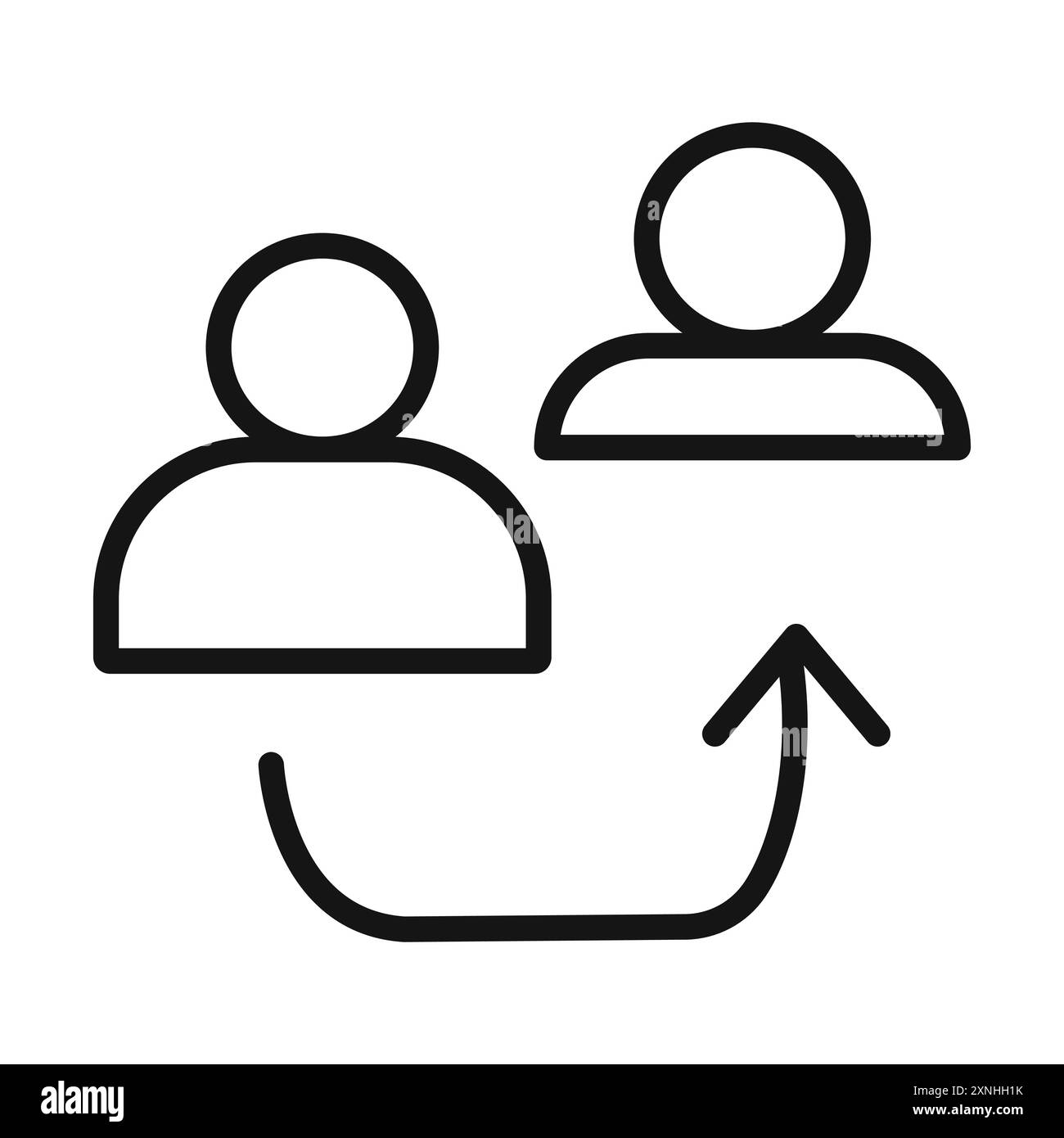 Icona di commutazione utente segno grafico vettoriale lineare o set di simboli per l'interfaccia utente dell'app Web Illustrazione Vettoriale