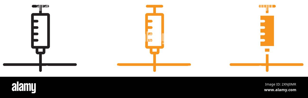 Collezione di logo web design icona iniezione intradermica in vettoriale piatto Illustrazione Vettoriale