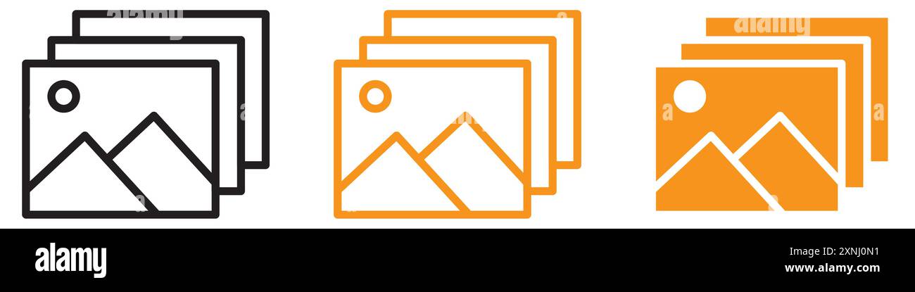 icona immagine o foto raccolta di logo web design in formato vettoriale piatto Illustrazione Vettoriale