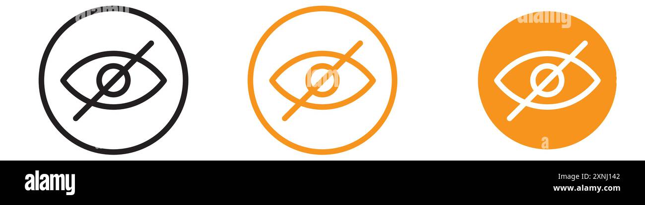 Nessuna icona di visualizzazione del logo Web design insieme in formato vettoriale piatto Illustrazione Vettoriale