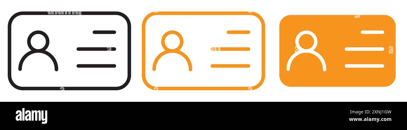 Icona della licenza, logo web design, collezione in formato vettoriale Illustrazione Vettoriale