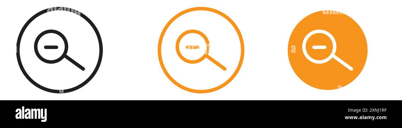 Icona di riduzione del logo Web design insieme in formato vettoriale piatto Illustrazione Vettoriale