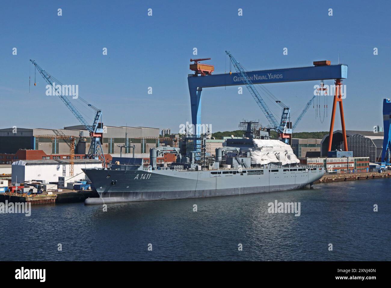 Cantieri navali tedeschi, Kiel, Germania Foto Stock