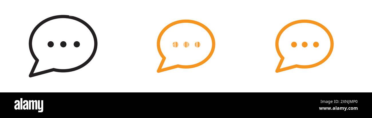 Icona chat logo web design insieme in vettoriale Illustrazione Vettoriale