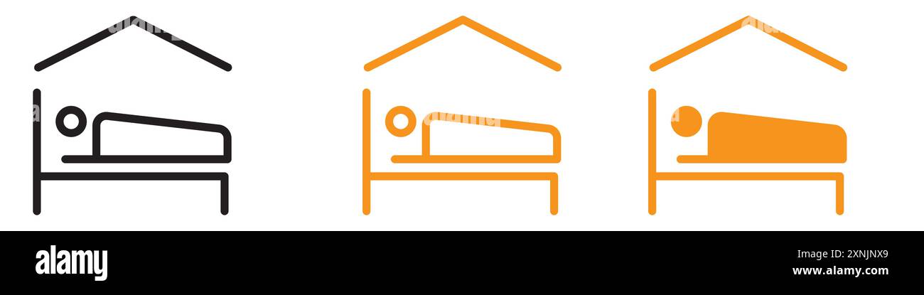 Icona del settore alberghiero logo web design insieme collezione in vettoriale Illustrazione Vettoriale