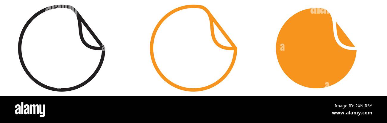 icona di adesivo adesivo adesivo con logo web set collection in vettoriale Illustrazione Vettoriale