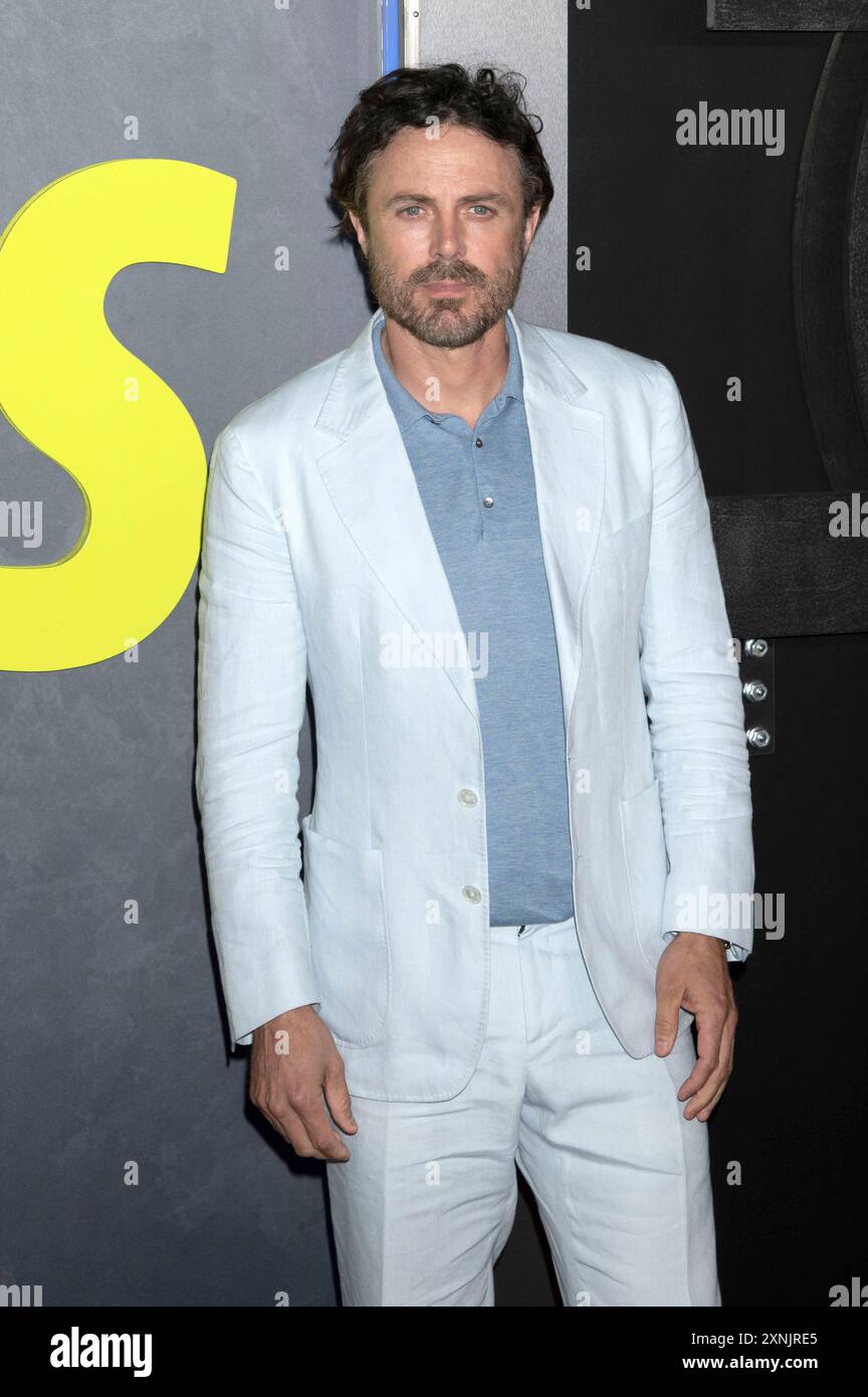 Casey Affleck bei der Premiere des Apple TV+ Films 'The Instigators' im Jazz al Lincoln Center. New York, 31.07.2024 Foto Stock