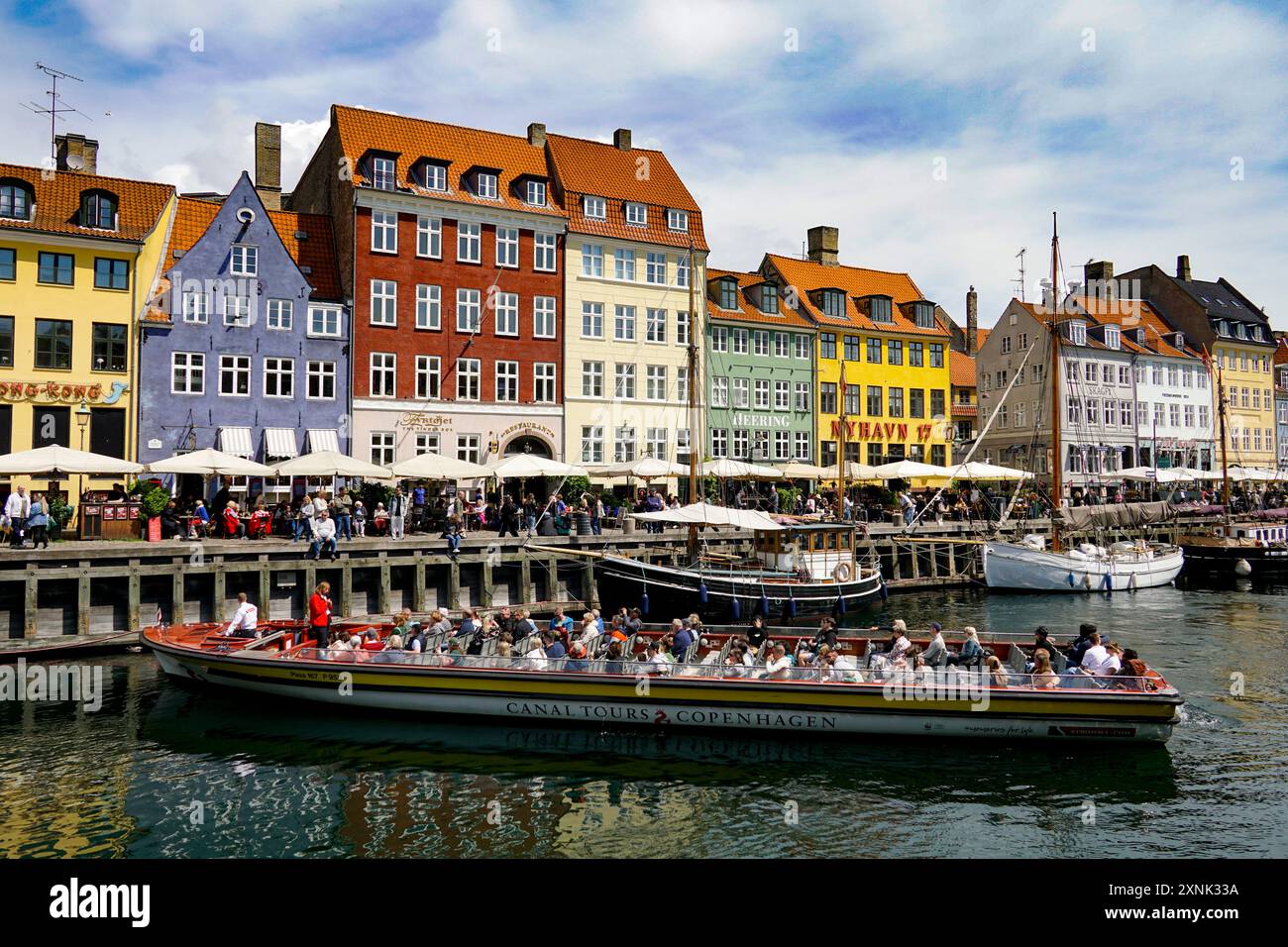 Nyhavn-Kanal, Nyhavn, Kopenhagen, Copenhagen, Dänemark, Skandinavien, Europa Foto Stock