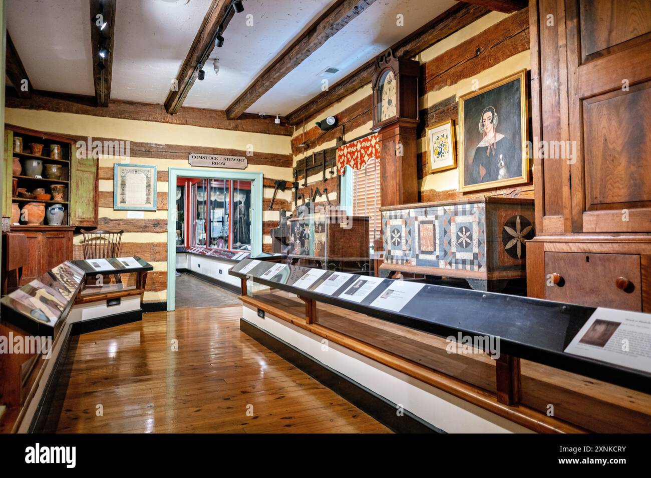 Il Luray Valley Museum espone Luray Virginia // LURAY, Virginia, Stati Uniti - mostre al Luray Valley Museum che mostrano manufatti e mostre storiche che illustrano il ricco patrimonio culturale e la storia della Shenandoah Valley. Foto Stock