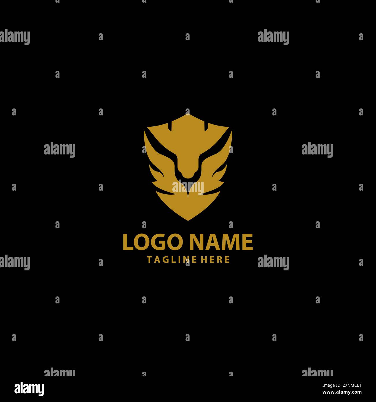 logo lion shield vettoriale Illustrazione Vettoriale