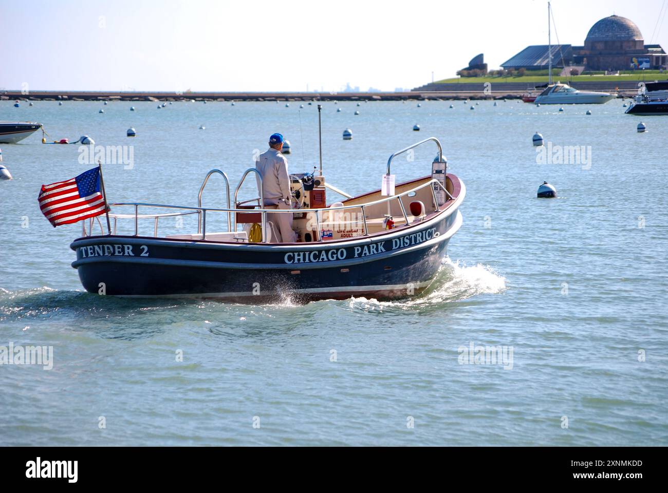 Gara d'appalto 2 del Chicago Park District nel lago Michigan, Stati Uniti Foto Stock