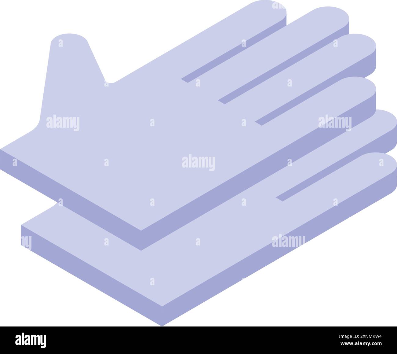 Questa semplice icona rappresenta un paio di guanti sterili, perfetti per illustrare l'igiene e la sicurezza Illustrazione Vettoriale