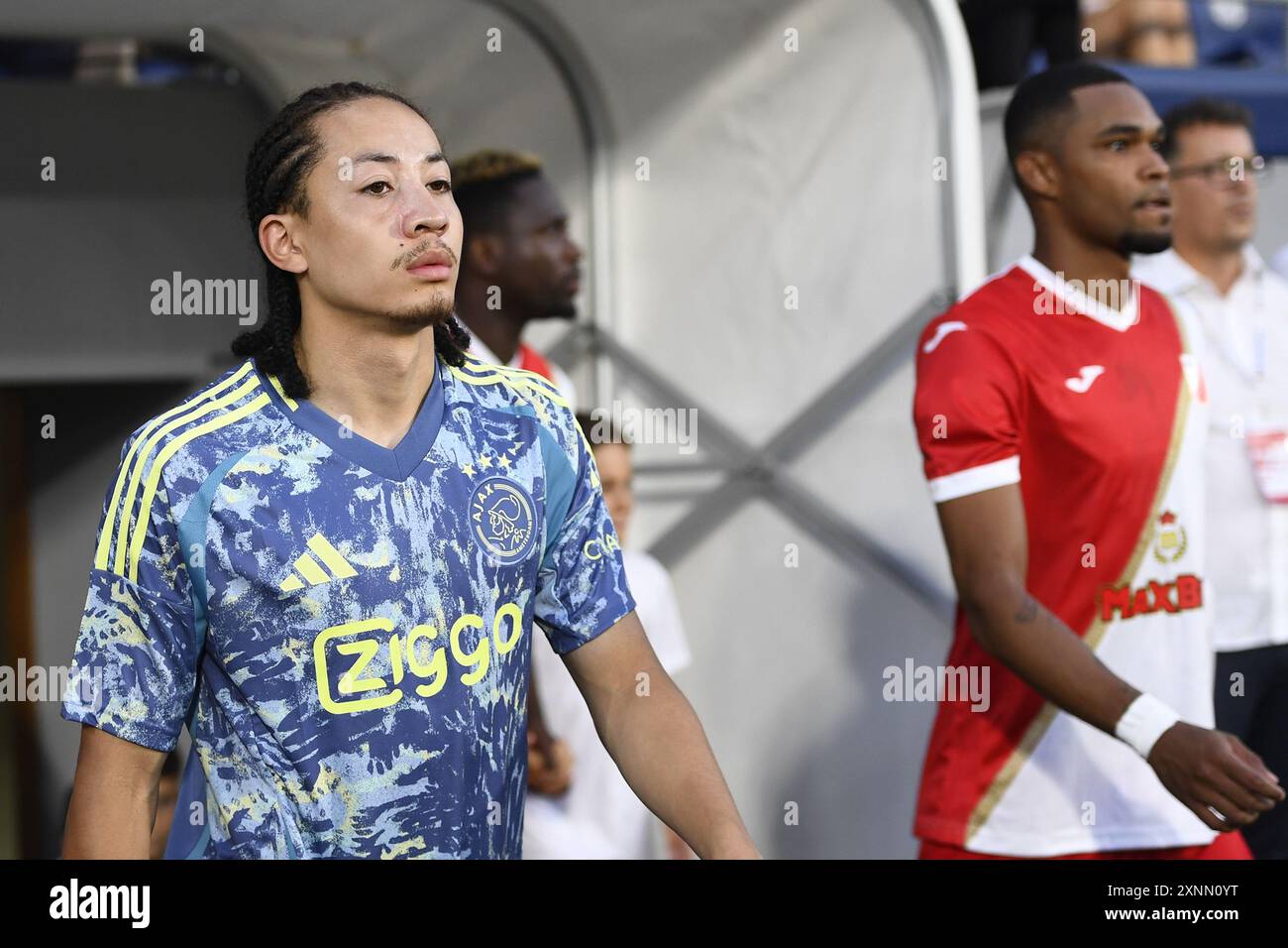 BACKA TAREZZA, 01-08-2024, TSC Arena, calcio, secondo turno di qualificazione UEFA Europa League, stagione 2024 / 2025, Vojvodina - Ajax, giocatore dell'Ajax Kian Fitz-Jim Foto Stock