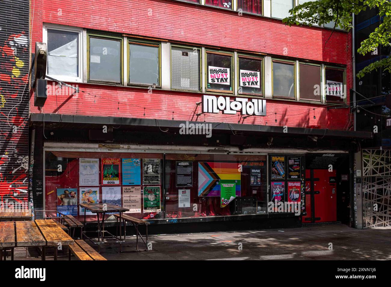 Molotow, locale di musica dal vivo, un club indie rock sotto minaccia di sfratto, al Nobistor 14 di Amburgo, Germania Foto Stock