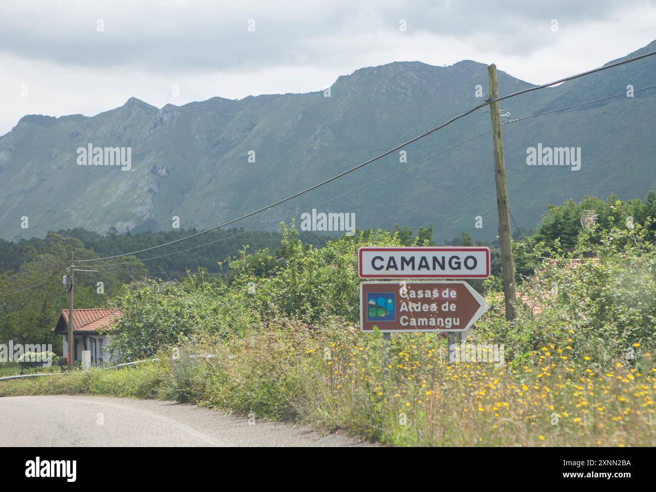 Polo in direzione Camango, Ribadesella, Asturie Orientali, Spagna Foto Stock