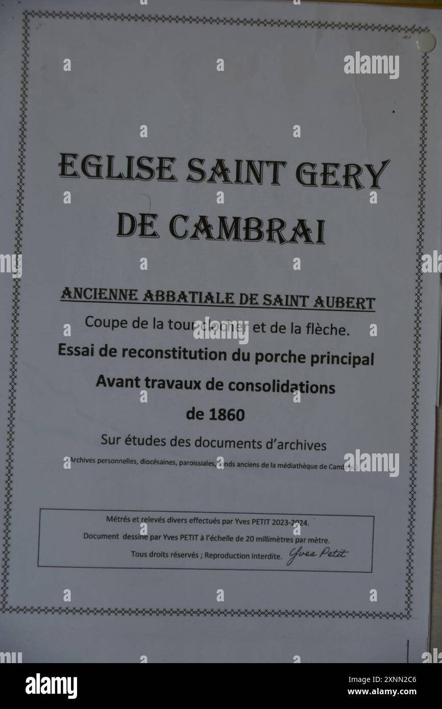 L'église Saint-Géry est une église édifiée de 1648 à 1745, située dans la ville de Cambrai dans le département du Nord. Classe Elle fait l’objet d’un Foto Stock