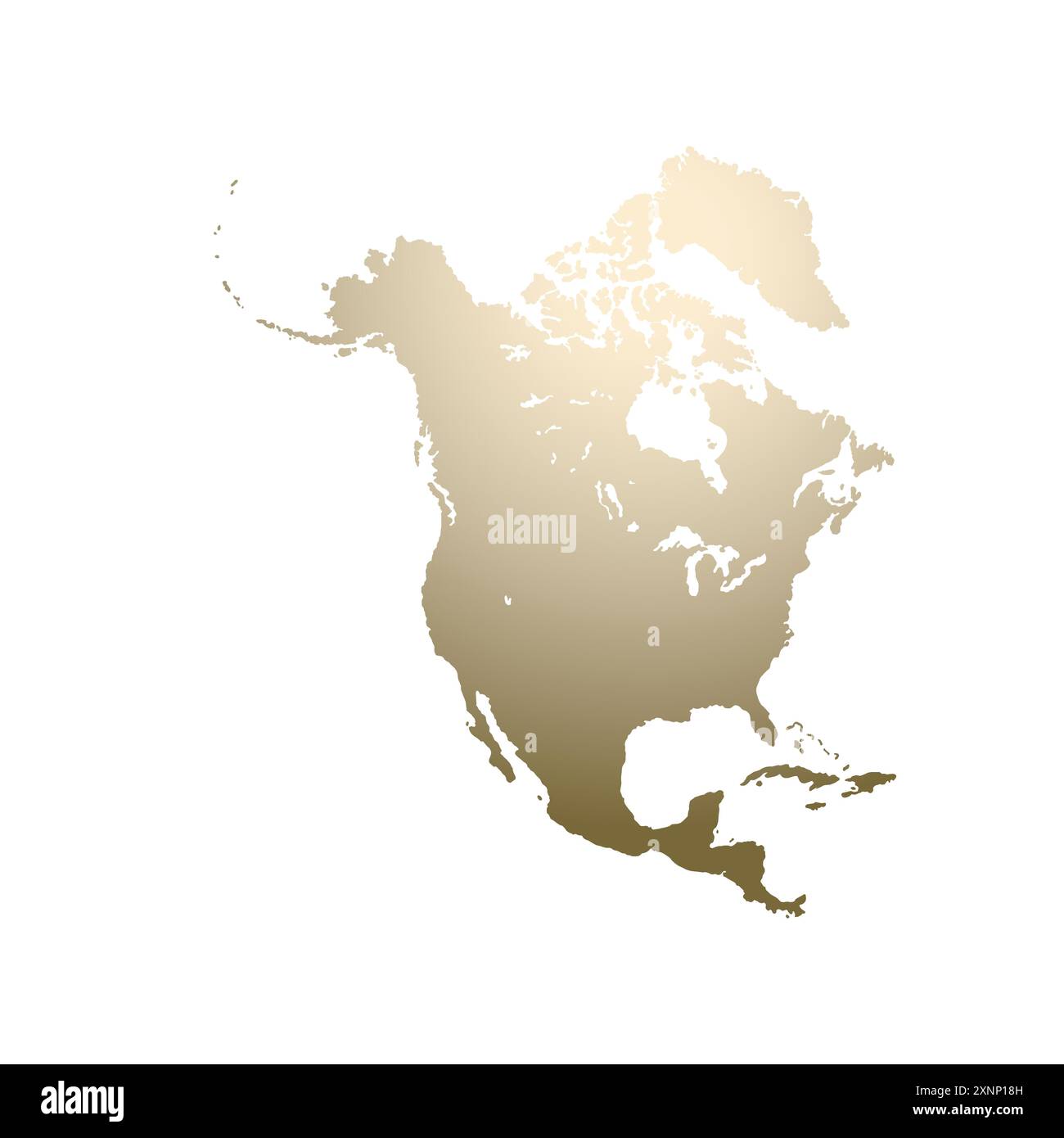 Mappa del Nord America, insegna silhouette. Mappa del mondo Globe. Illustrazione vettoriale isolata su sfondo bianco. Continente americano Illustrazione Vettoriale