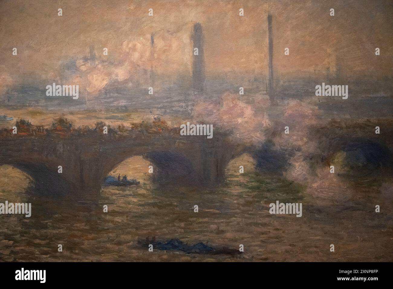 Dipinto di Claude Monet chiamato Waterloo Bridge, Gray Day, dipinto nel 1903 Foto Stock