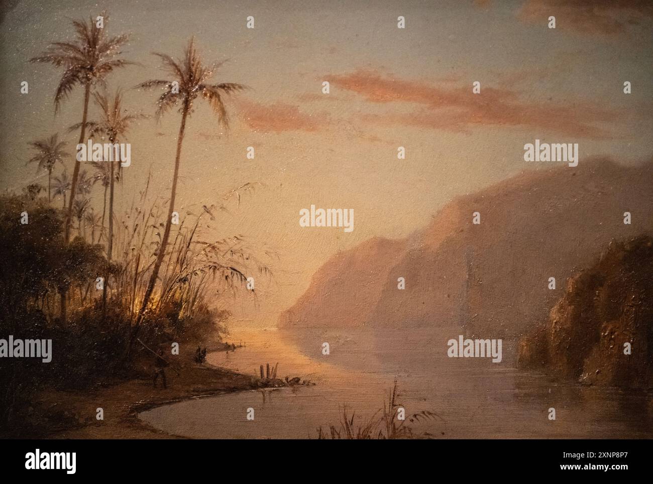 Dipinto di Camille Passarro chiamato Un torrente a St. Thomas, Isole Mirgine, dipinto nel 1856 Foto Stock