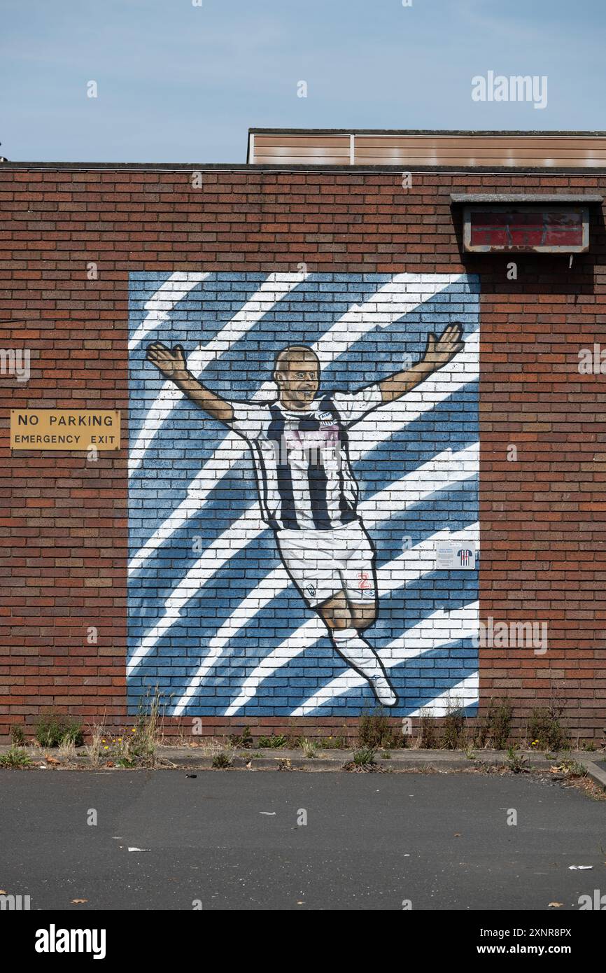 Murale di West Bromwich Albion, West Bromwich Town Center, Sandwell, West Midlands, Inghilterra, Regno Unito Foto Stock
