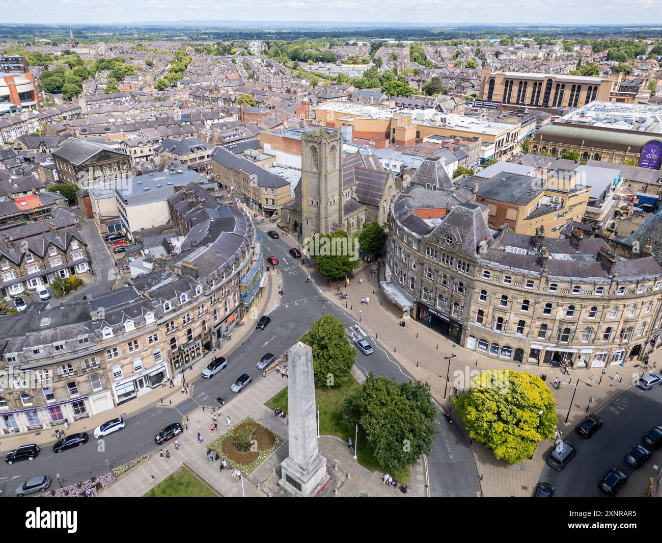 Edifici vittoriani in Prospect Square, quartiere Montpellier, Harrogate, North Yorkshire, Inghilterra Foto Stock