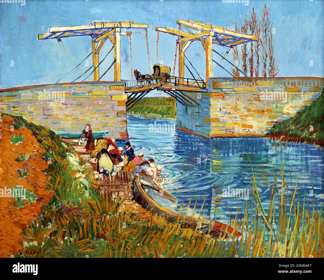Ponte ad Arles. Pont de Langlois.Arles.march.(1888).di Vincent van Gogh.(1853-1890). Foto Stock