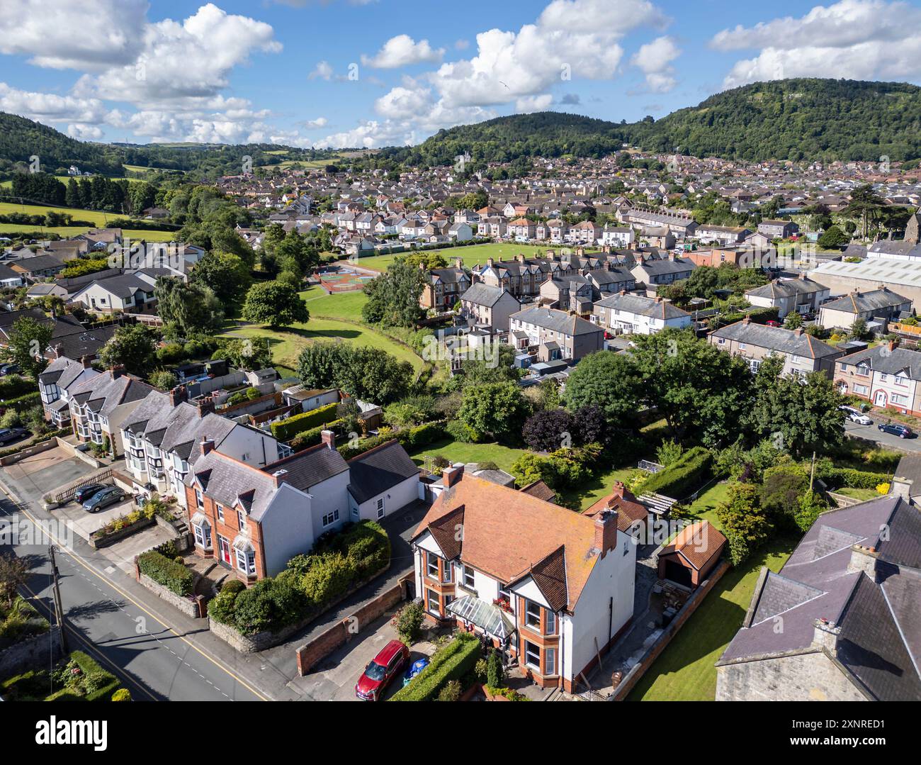 Periferia di Abergele, case residenziali, Galles del Nord, Regno Unito Foto Stock