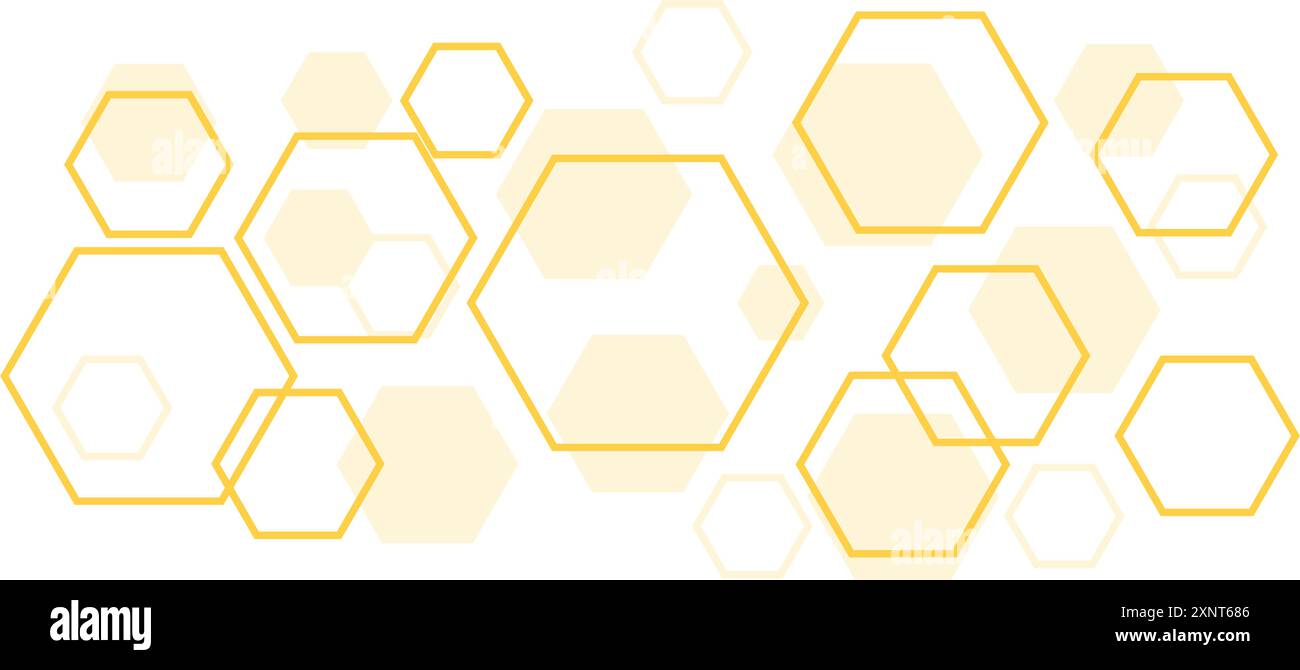 Icona della griglia esagonale in stile piatto. Illustrazione vettoriale esagonale su sfondo isolato. Il modello tecnologico firma il concetto di business. Illustrazione Vettoriale