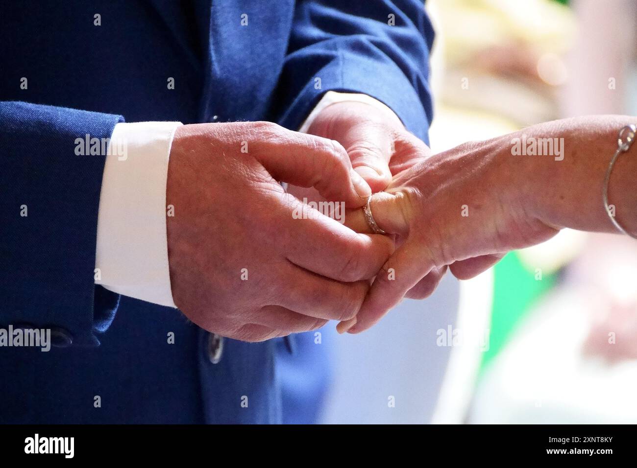 Il giorno del matrimonio Foto Stock