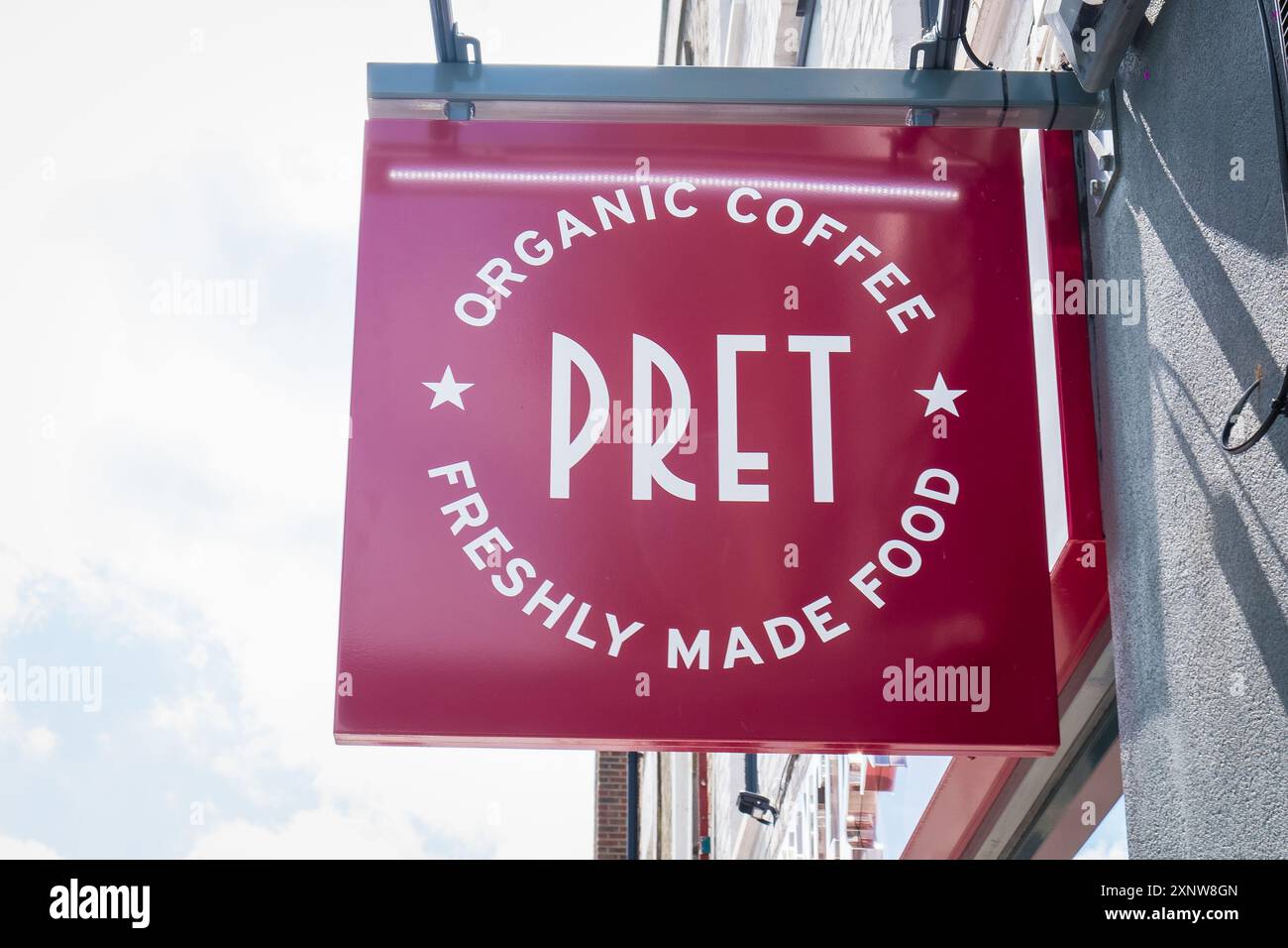 Londra, Regno Unito - 26 luglio 2024: Ristorante Pret a Londra. Foto Stock