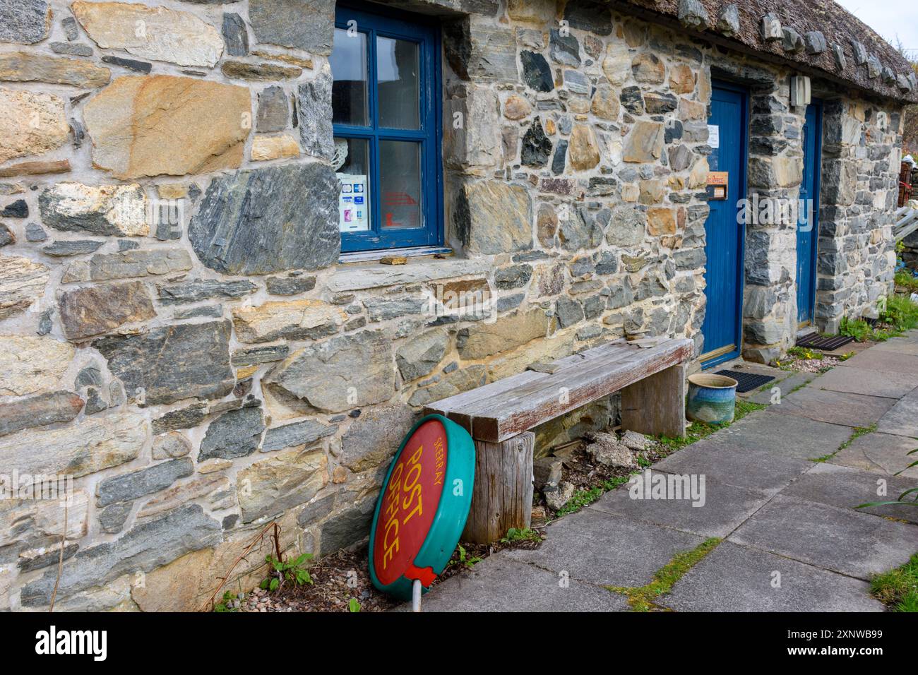 L'ex ufficio postale del villaggio di Skerray, Sutherland, Scozia, Regno Unito. Foto Stock