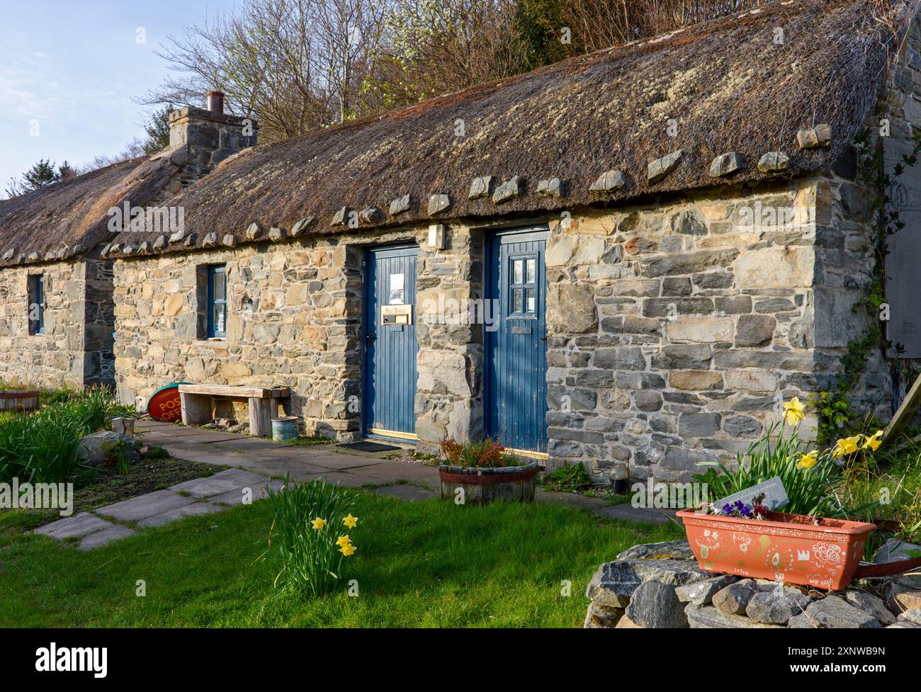L'ex ufficio postale del villaggio di Skerray, Sutherland, Scozia, Regno Unito. Foto Stock