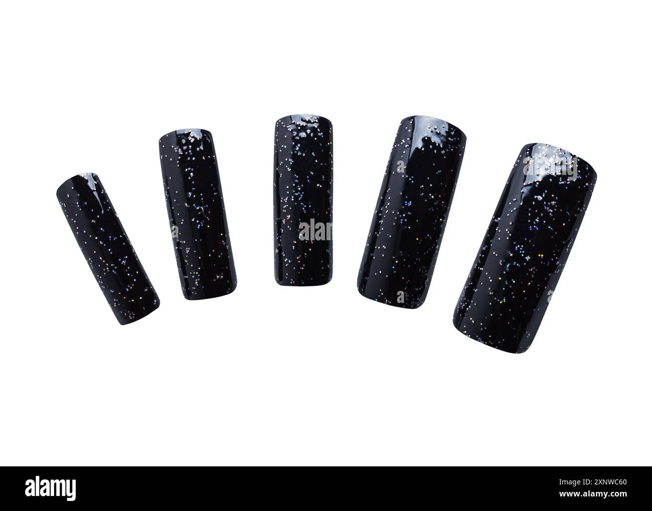 Premere su Finger Nails Cut out on White (taglio unghie dita su bianco). Foto Stock