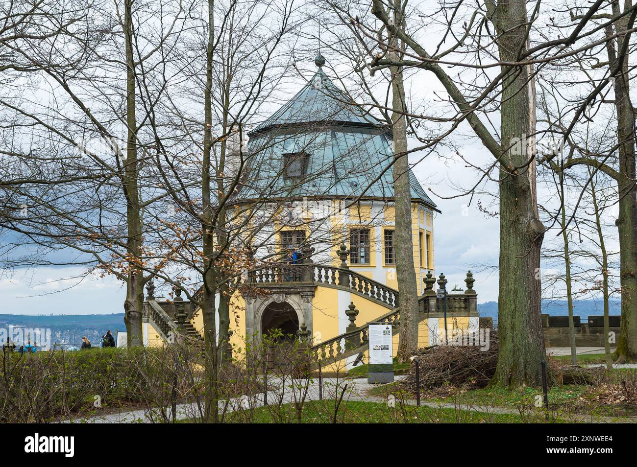 Fortezza di Königstein, Sassonia, Germania Foto Stock