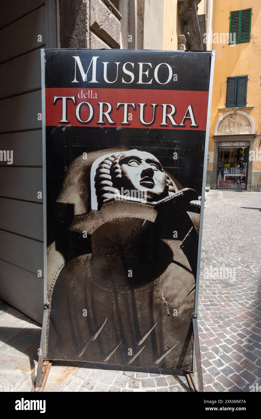 Museo della tortura Lucca Italia Foto Stock