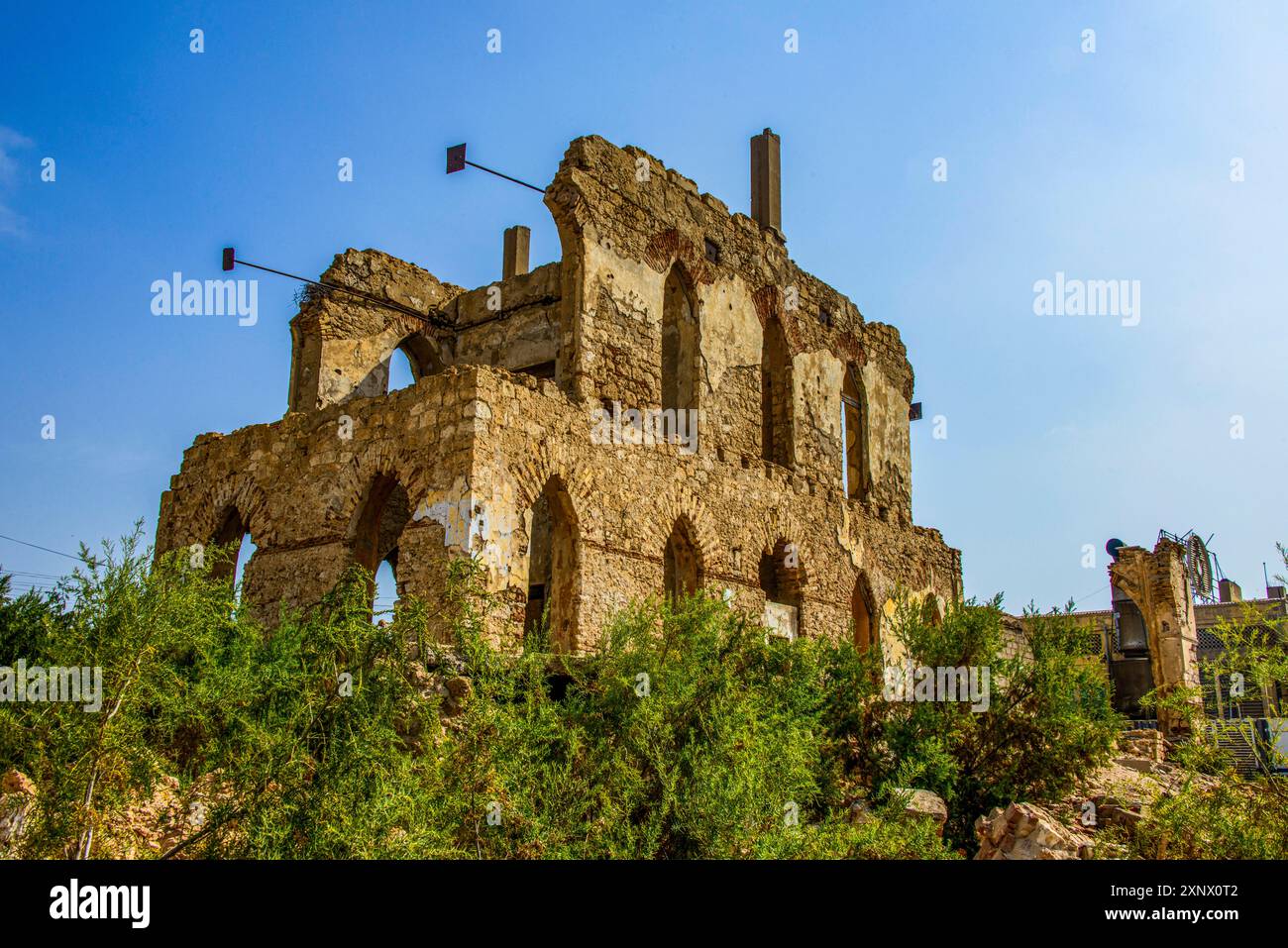 Bombardato la centrale elettrica di Massawa, Eritrea, Africa Copyright: MichaelxRunkel 1184-12060 Foto Stock