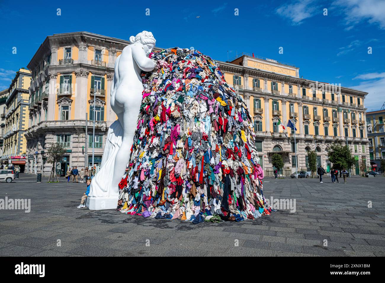 Installazione moderna, centro storico di Napoli (Napoli), Campania, Italia, Europa Foto Stock