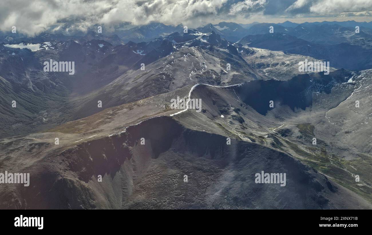 Aerial of Tierra del Fuego National Park, Ushuaia, Argentina, Sud America Copyright: MichaelxRunkel 1184-12371 Foto Stock