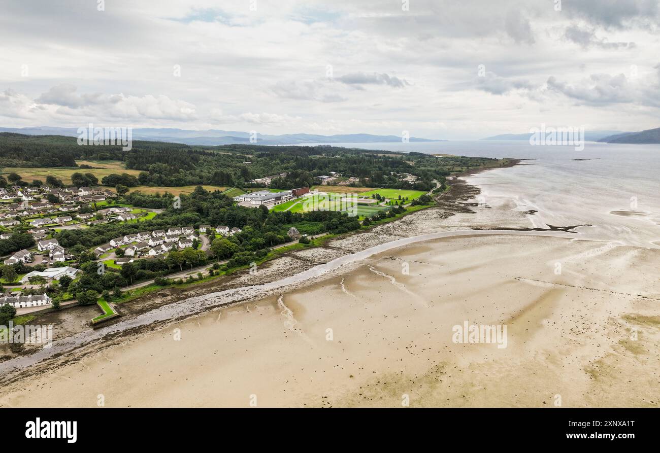 Veduta aerea di Lochgilphead con drone Foto Stock