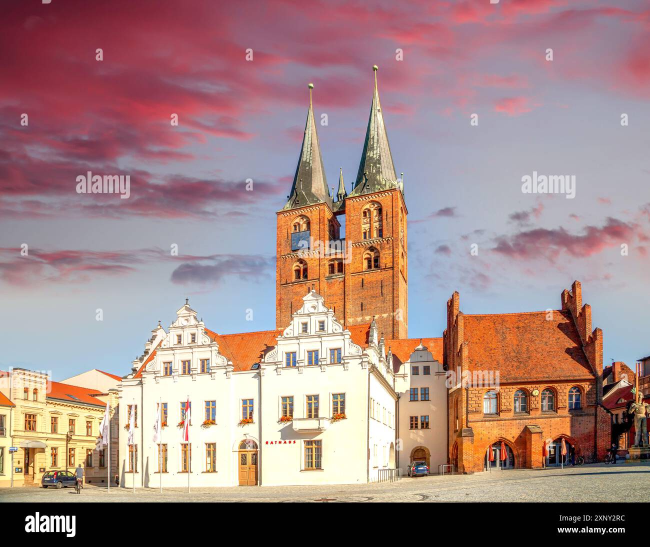 Città vecchia di Stendal, Germania Foto Stock