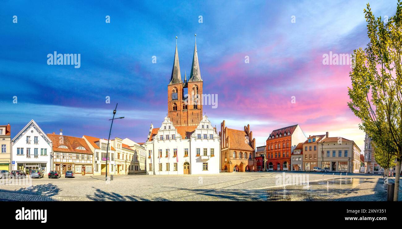 Città vecchia di Stendal, Germania Foto Stock