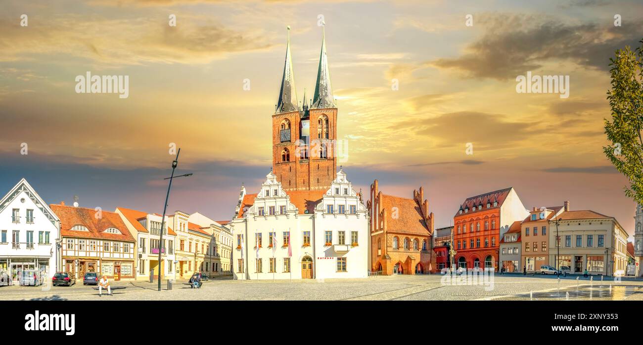 Città vecchia di Stendal, Germania Foto Stock