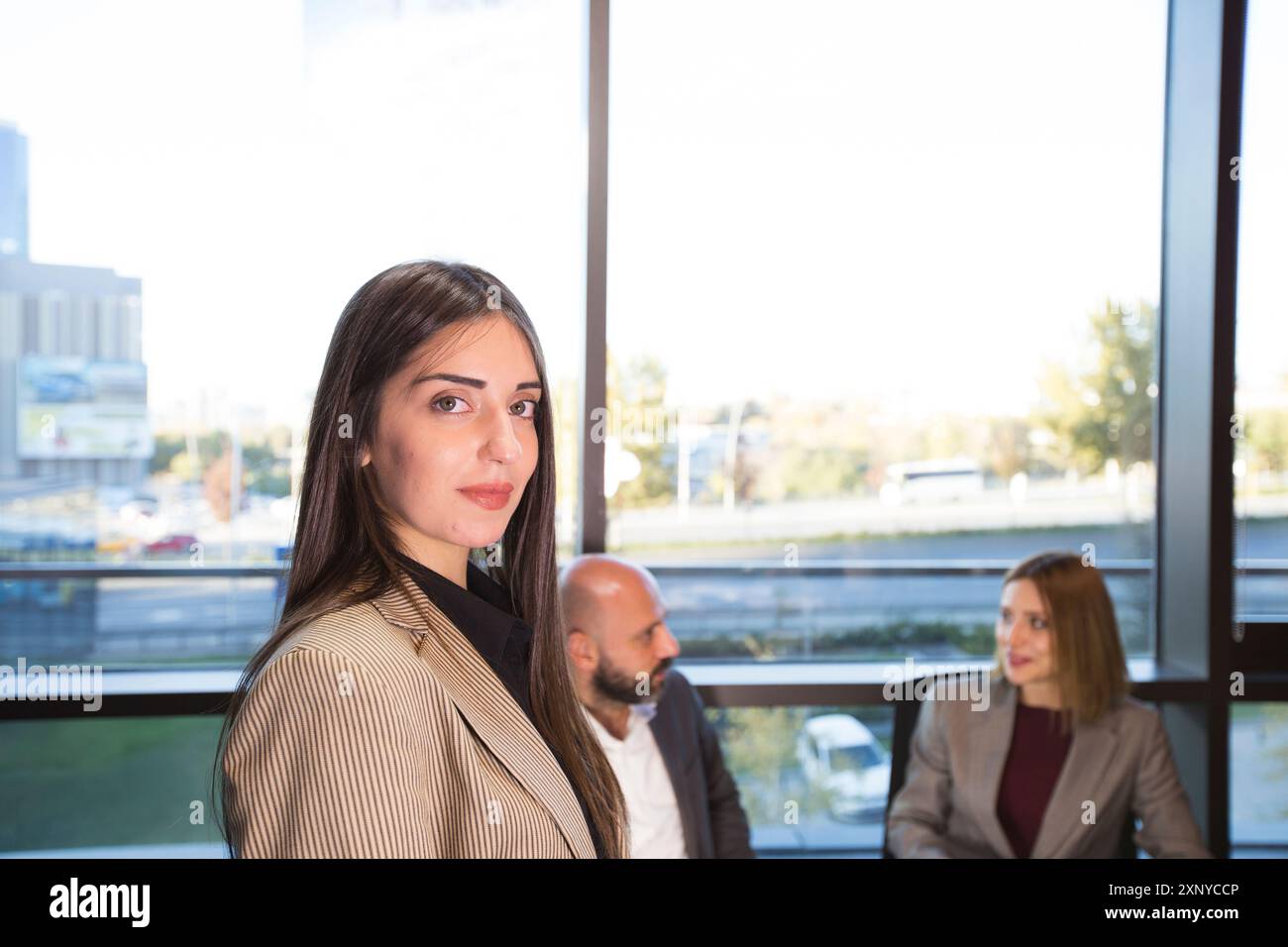Persone d'affari in riunione in ufficio. Foto Stock