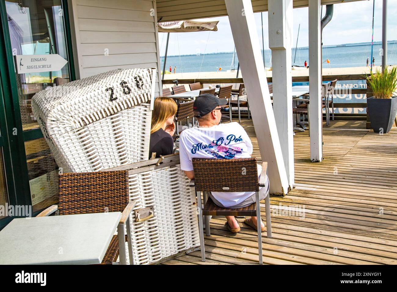 Clubhouse, Sylt Catamaran Club, Hoernum, Sylt Foto Stock
