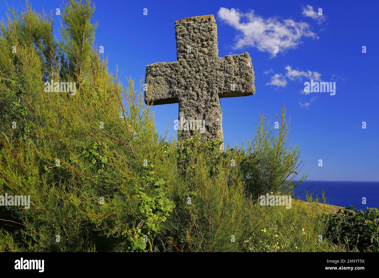 Attraversa la Pointe de St Mathieu, Bretagna, Francia Foto Stock