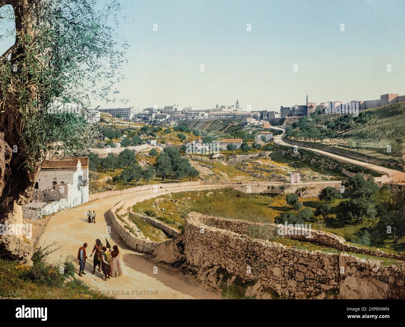 Gerusalemme, Palestina, Israele, Terra Santa, stampa fotocromata intorno al 1890 Foto Stock